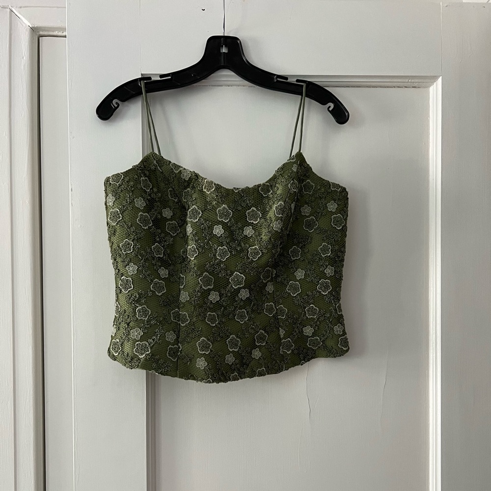 Green Top, Jacket and Skirt